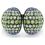 Sublima cocktail ring Round cut, Multicolored, Ruthenium plated