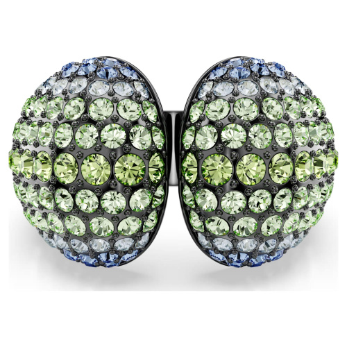 Sublima cocktail ring Round cut, Multicolored, Ruthenium plated