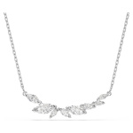 Mesmera necklace Marquise cut, White, Rhodium plated