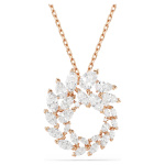Mesmera pendant Marquise cut, White, 18K rose gold finish