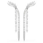 Mesmera earrings Mixed cuts, White, Rhodium plated