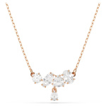 Mesmera necklace Mixed cuts, White, 18K rose gold finish