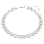 Una Angelic necklace Cushion cut, White, Rhodium plated