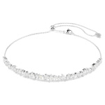 Mesmera choker Marquise cut, White, Rhodium plated