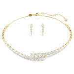 Mesmera set Set (2), Marquise cut, White, 18K gold finish