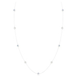 Chroma strandage Star, White, Rhodium plated
