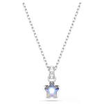 Chroma pendant Mixed cuts, Star, White, Rhodium plated