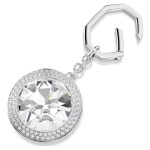 SWAROVSKI i UNA:BAGCHARM KEYRING WHI/RHS