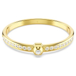 Numina bangle Round cut, White, Gold-tone plated