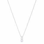 Stilla Attract pendant Round cut, White, Rhodium plated