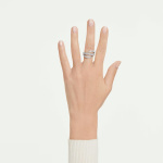 Vienna ring Mixed cuts, Swan, White, Rhodium plated