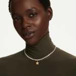 Sublima charm, Round cut, Star, Yellow, 18K gold finish
