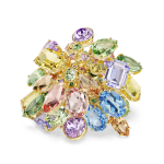 Gema cocktail ring, Mixed cuts, Multicolored, Gold-tone plated