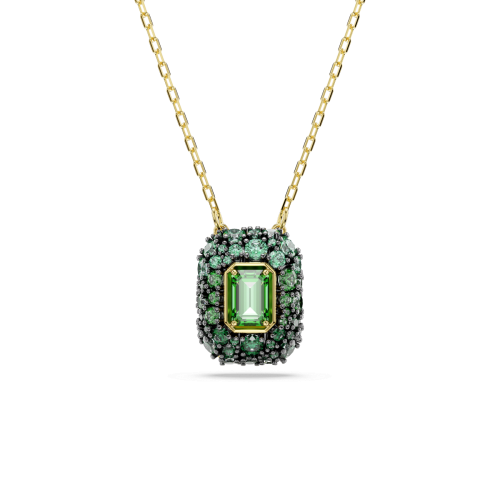 Sublima pendant, Octagon cut, Green, 18K gold finish