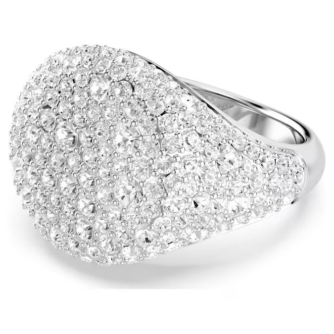 Sublima cocktail ring White, Rhodium plated