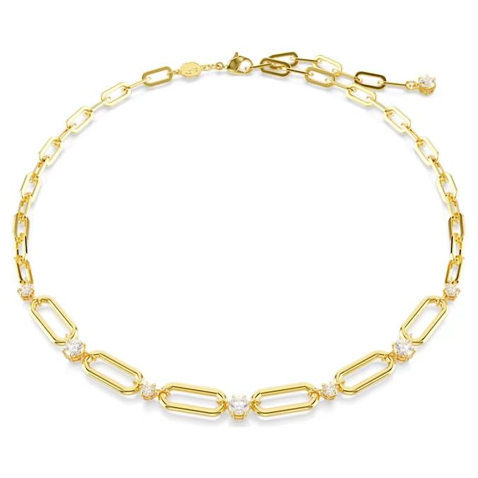 Constella necklace White, Gold-tone plated