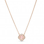 Una necklace Clover, Pink, Rose gold-tone plated