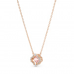 Una necklace Clover, Pink, Rose gold-tone plated
