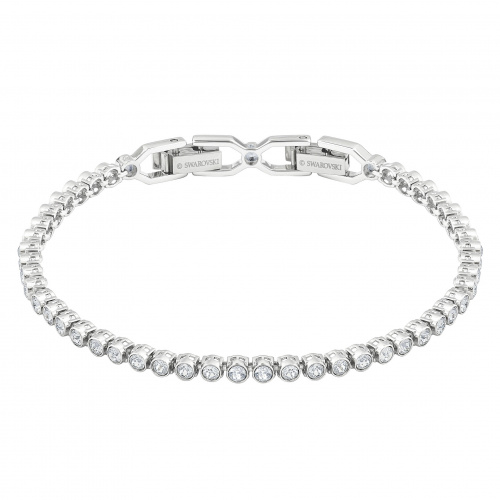 Imber Emily Tennis bracelet Round cut, White, Rhodium plated