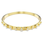 Numina bangle Mixed round cuts, White, Gold-tone plated