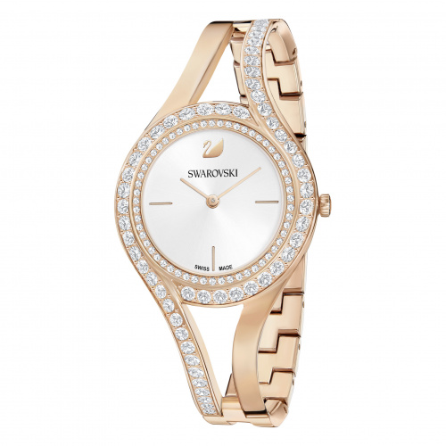 Eternal Watch, Metal bracelet, White, Rose-gold tone PVD