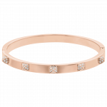 Tactic Bangle, White, Rose-gold tone plated
