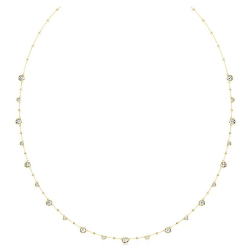 Imber strandage Round cut, White, Gold-tone plated