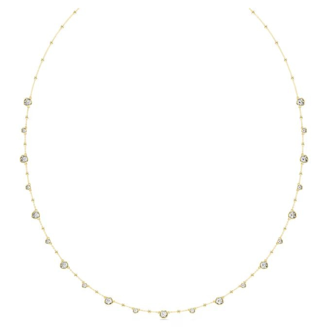 Imber strandage Round cut, White, Gold-tone plated