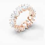 Matrix Vittore ring Drop cut, White, Rose gold-tone plated