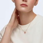 Una set Mixed cuts, Clover, Pink, Rose gold-tone plated